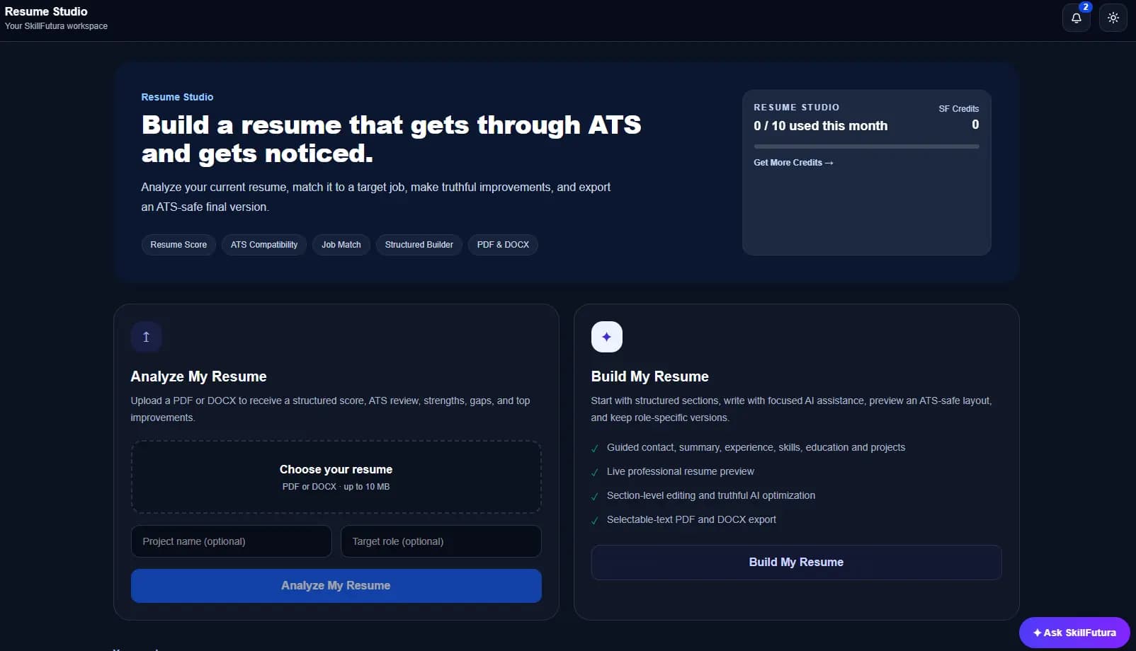 Resume Studio product screenshot