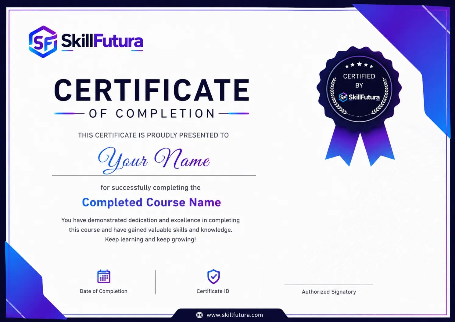 Certificates product screenshot